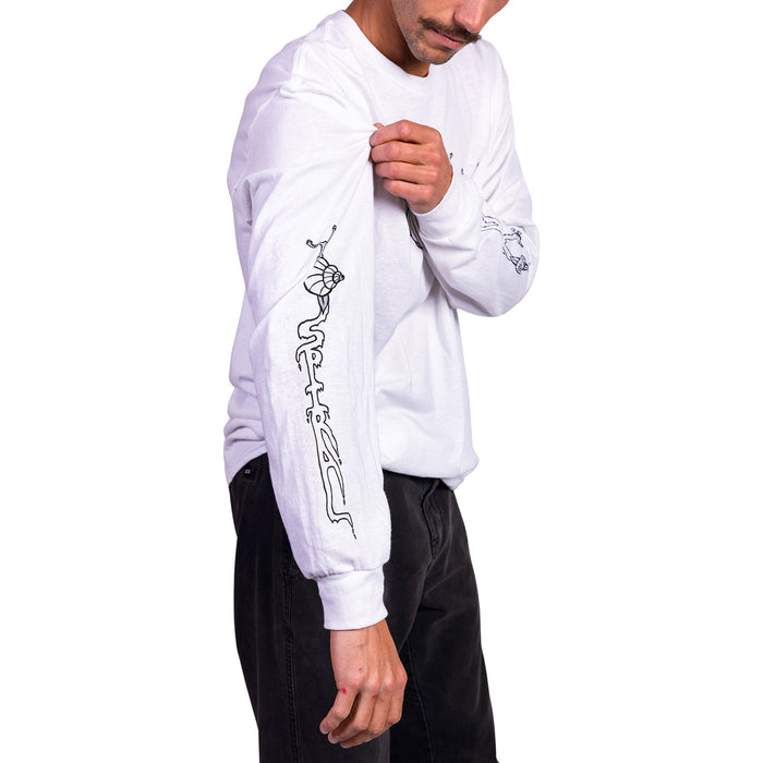 Spiral Wax Co. Snail Trail Long-Sleeve T-Shirt - Unisex White