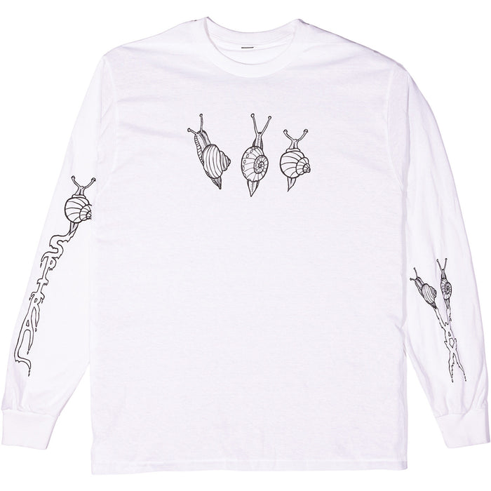 Spiral Wax Co. Snail Trail Long-Sleeve T-Shirt - Unisex White