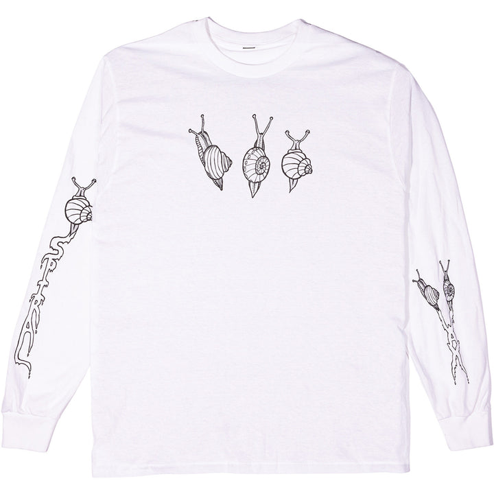 Spiral Wax Co. Snail Trail Long-Sleeve T-Shirt - Unisex White