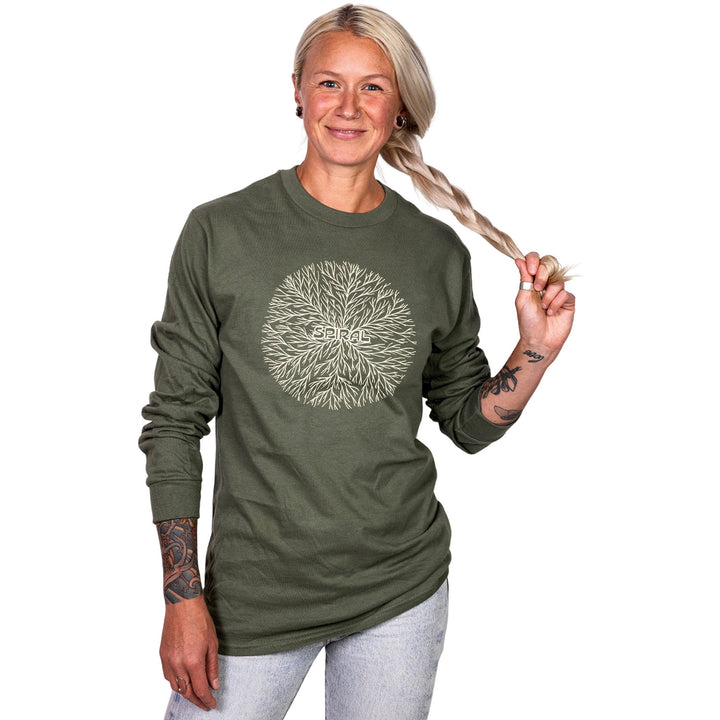Spiral Wax Co. Earth Long-Sleeve T-Shirt - Unisex Olive
