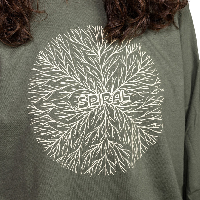 Spiral Wax Co. Earth Long-Sleeve T-Shirt - Unisex Olive