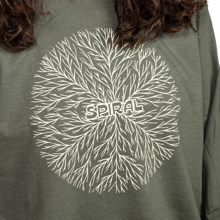 Spiral Wax Co. Earth Long-Sleeve T-Shirt - Unisex Olive