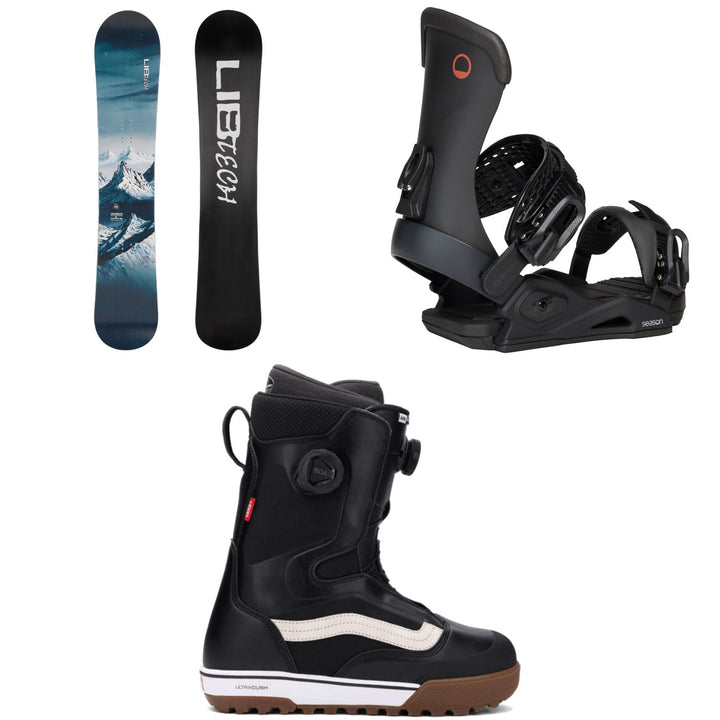 Lib Tech Cold Brew C2 LTD Snowboard + Season Meld Snowboard Bindings + Vans Aura Pro Snowboard Boots 2026
