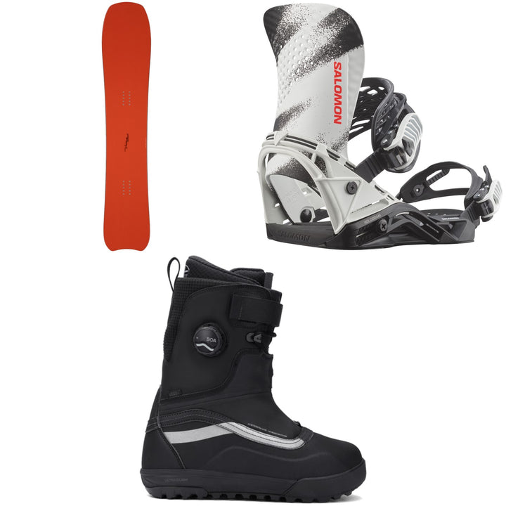 Gentemstick Giant Mantaray Snowboard + Salomon Hologram Snowboard Bindings + Vans Infuse Snowsurf Snowboard Boots 2026
