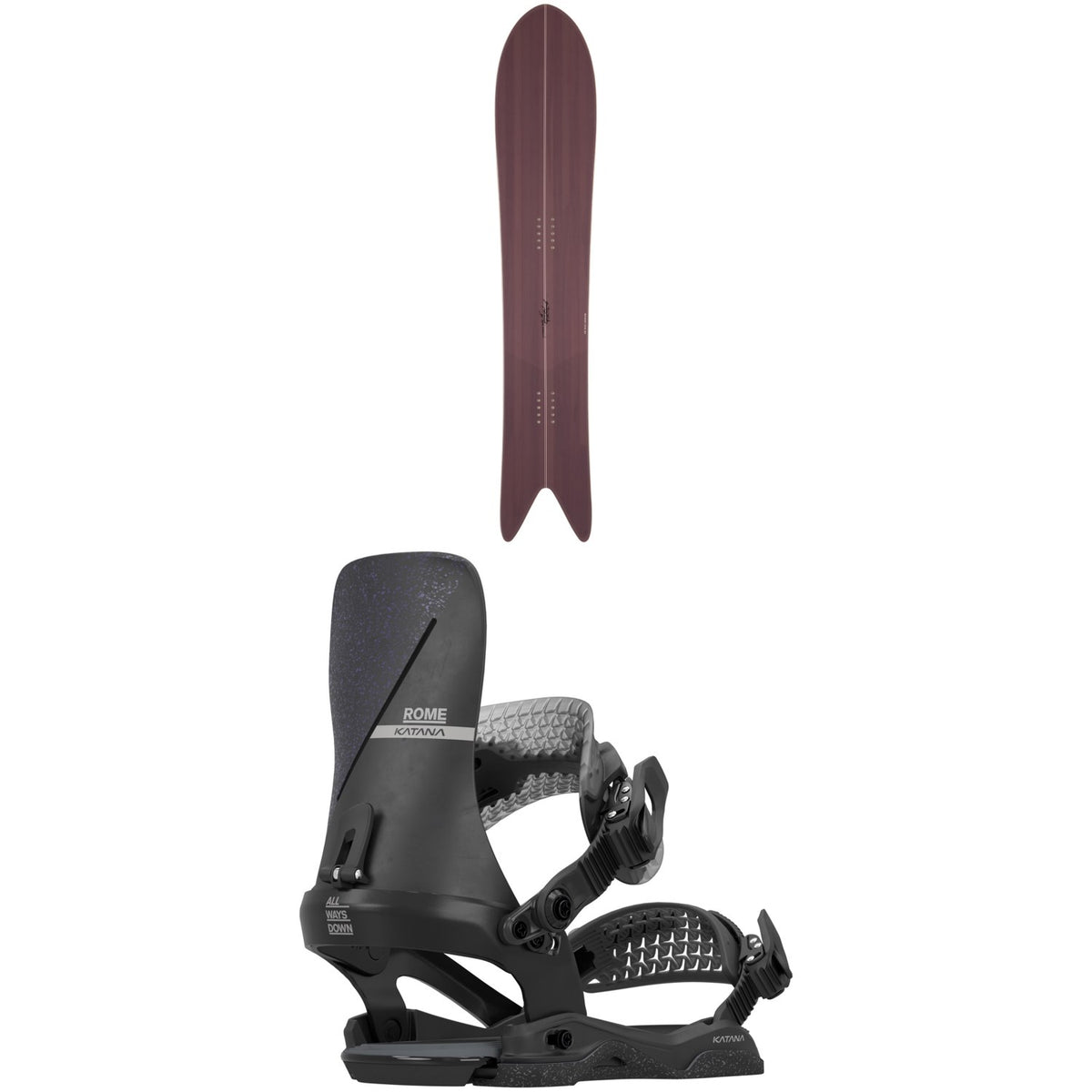 Gentemstick Mermaid Snowboard + Rome Katana AW Snowboard Bindings - Women's 2026