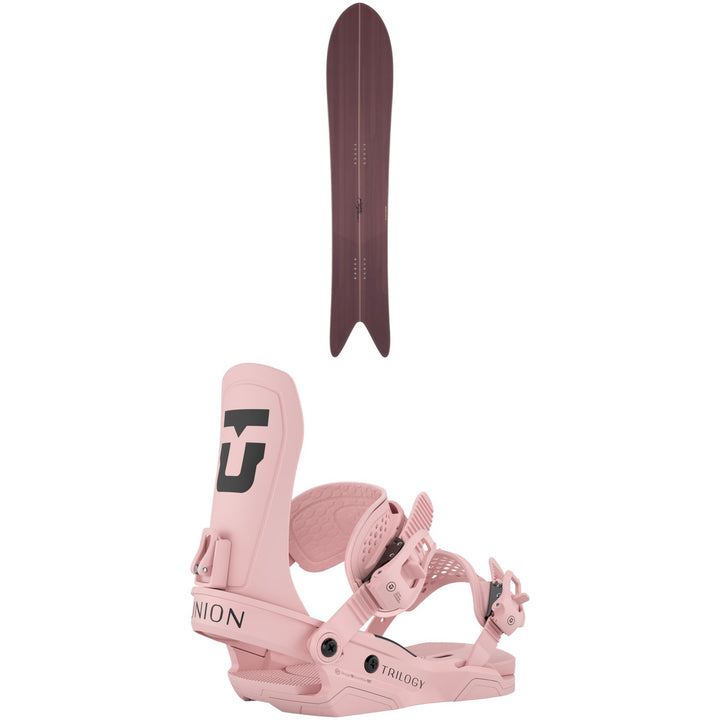 Gentemstick Mermaid Snowboard + Union Trilogy Snowboard Bindings - Women's 2026