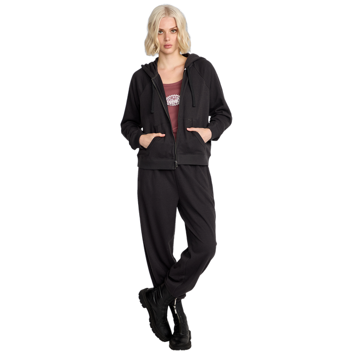 Volcom Lived In Zip-Up Hoodie - Women's Vintage Black