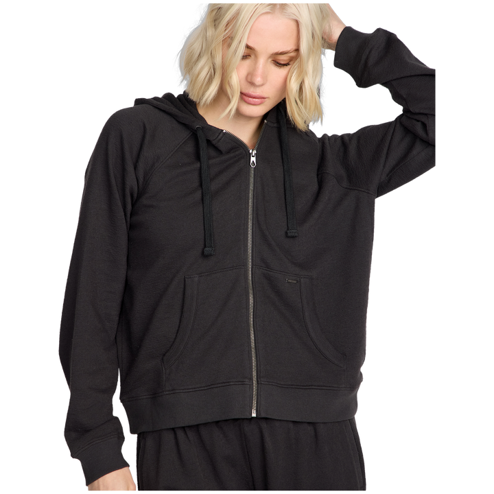 Volcom Lived In Zip-Up Hoodie - Women's Vintage Black