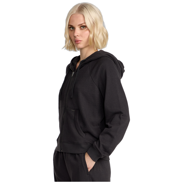 Volcom Lived In Zip-Up Hoodie - Women's Vintage Black