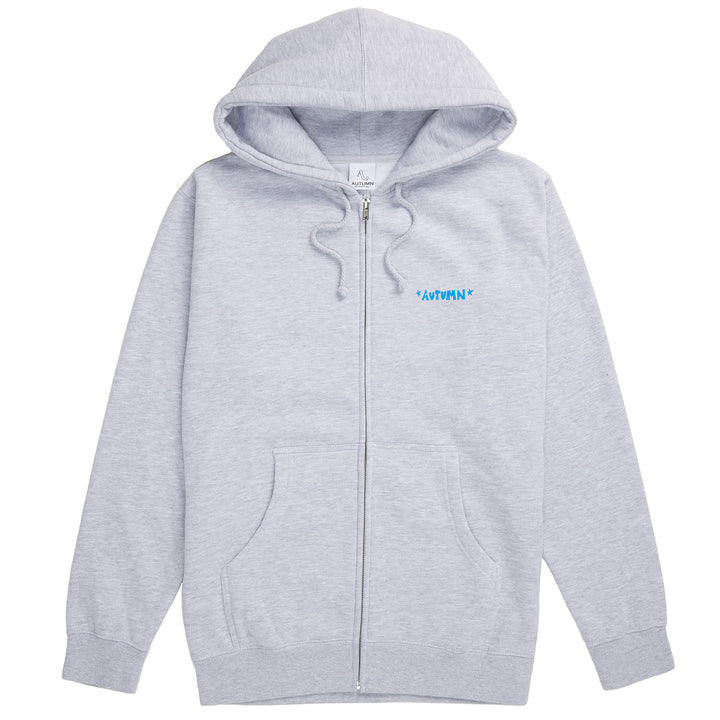 Autumn Keep Out Zip-Up Hoodie - Men's Ash Grey