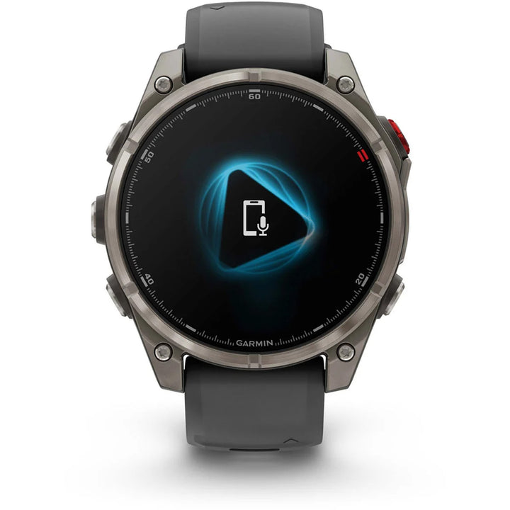 Garmin fenix 8 Pro - Sapphire AMOLED Smartwatch Titanium with Graphite/Black Silicone Band