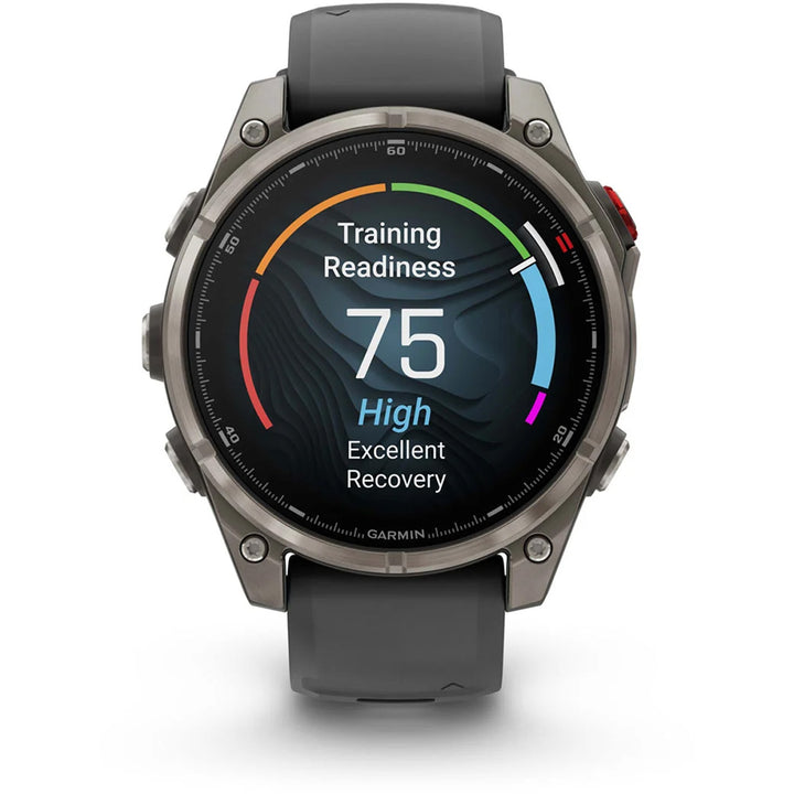 Garmin fenix 8 Pro - Sapphire AMOLED Smartwatch Titanium with Graphite/Black Silicone Band