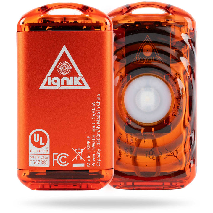 Ignik Outdoors Ripple Rechargeable Hand Warmers - 4 Pack Lava Orange