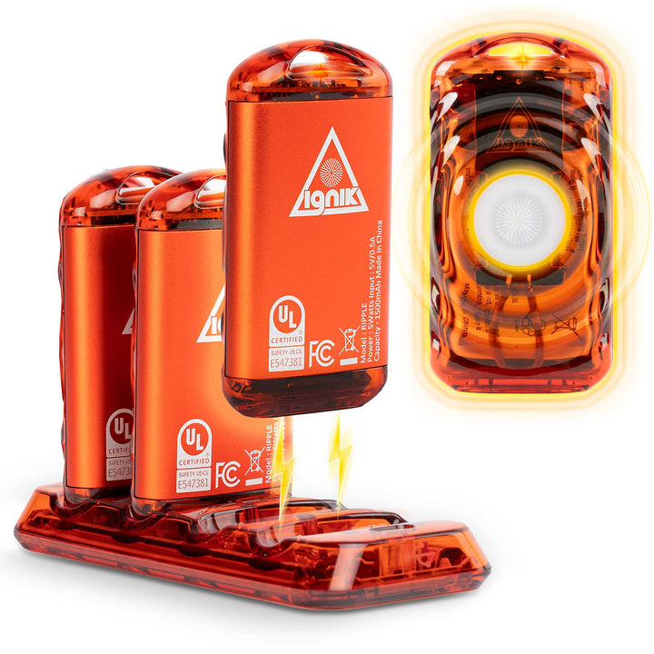 Ignik Outdoors Ripple Rechargeable Hand Warmers - 4 Pack Lava Orange