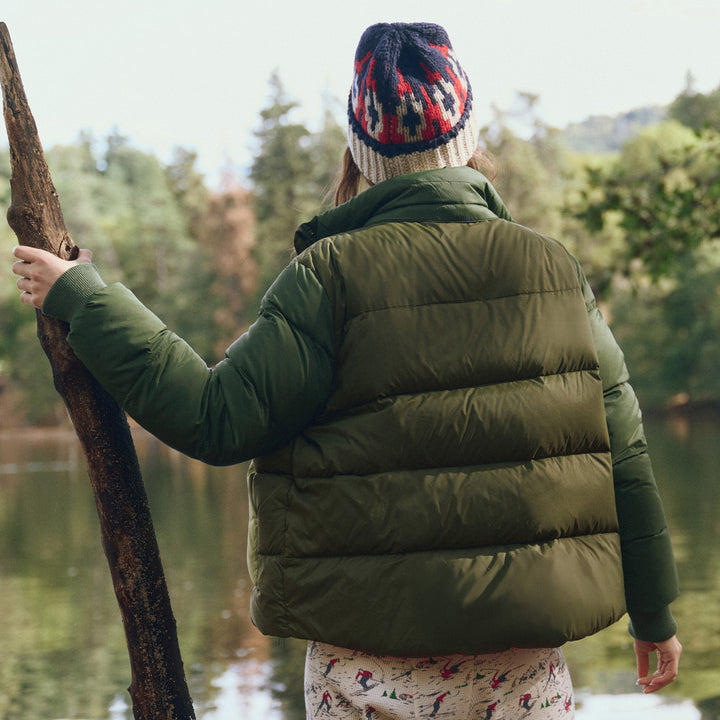 The Great Outdoors The Down Polar Puffer - Women's Army Colorblock