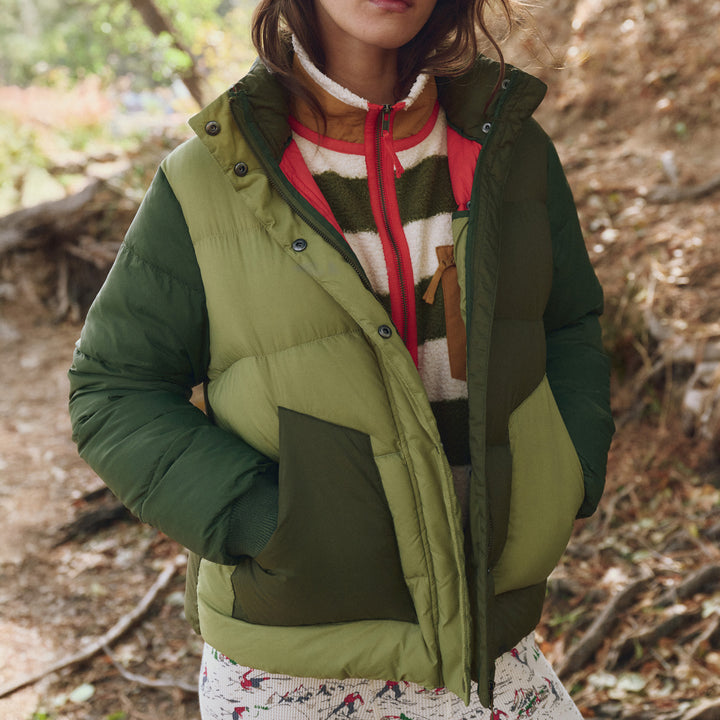 The Great Outdoors The Down Polar Puffer - Women's Army Colorblock
