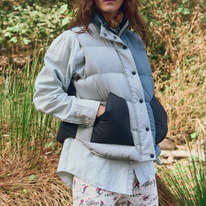 The Great Outdoors The Down Polar Vest - Women's Navy Colorblock