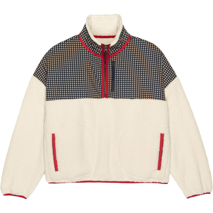 The Great Outdoors The Print-Mix Plush Terrain Half-Zip - Women's Mini Frosted Daisy & Cream
