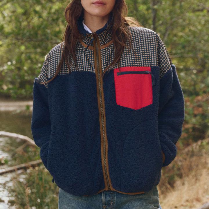 The Great Outdoors The Print-Mix Plush Terrain Full Zip - Women's Mini Frosted Daisy & Navy