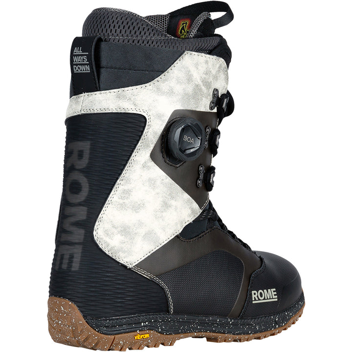 Rome Libertine Hybrid Boa Snowboard Boots 2025 Black/White