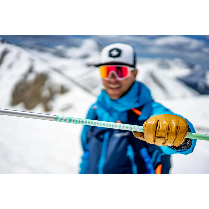 mountainFLOW CORKpro Ski Poles Green