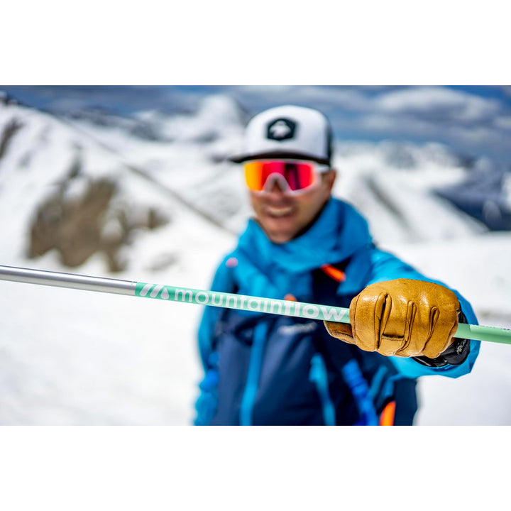 mountainFLOW CORKpro Ski Poles Green