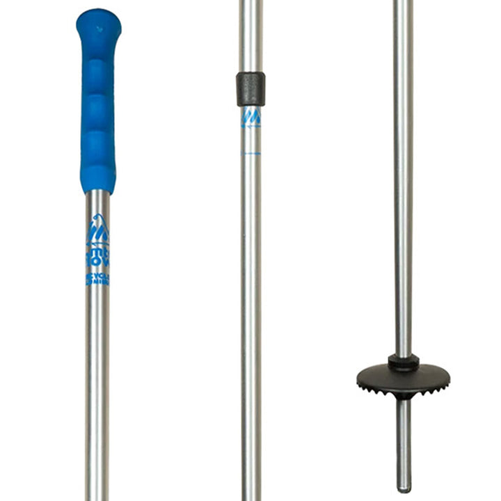 mountainFLOW Kid's Adjustable Ski Poles Blue
