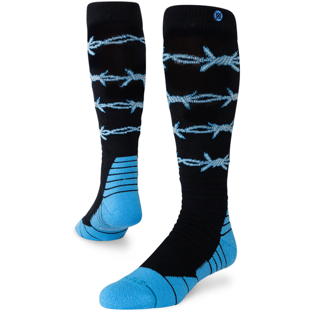 Stance Barbed Wire Mid Poly Snow Socks Blue