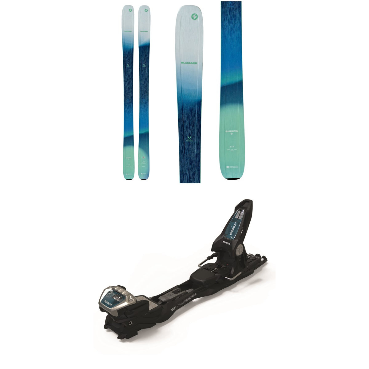 Blizzard Sheeva 9 Skis - Women's + Marker Baron EPF 13 S Alpine Touring Ski Bindings