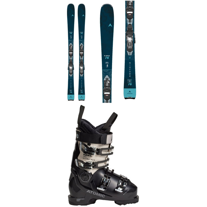 Dynastar E-Cross 78 Skis + XP 10 Bindings + Atomic Hawx Ultra 95X W Ski Boots - Women's 2025