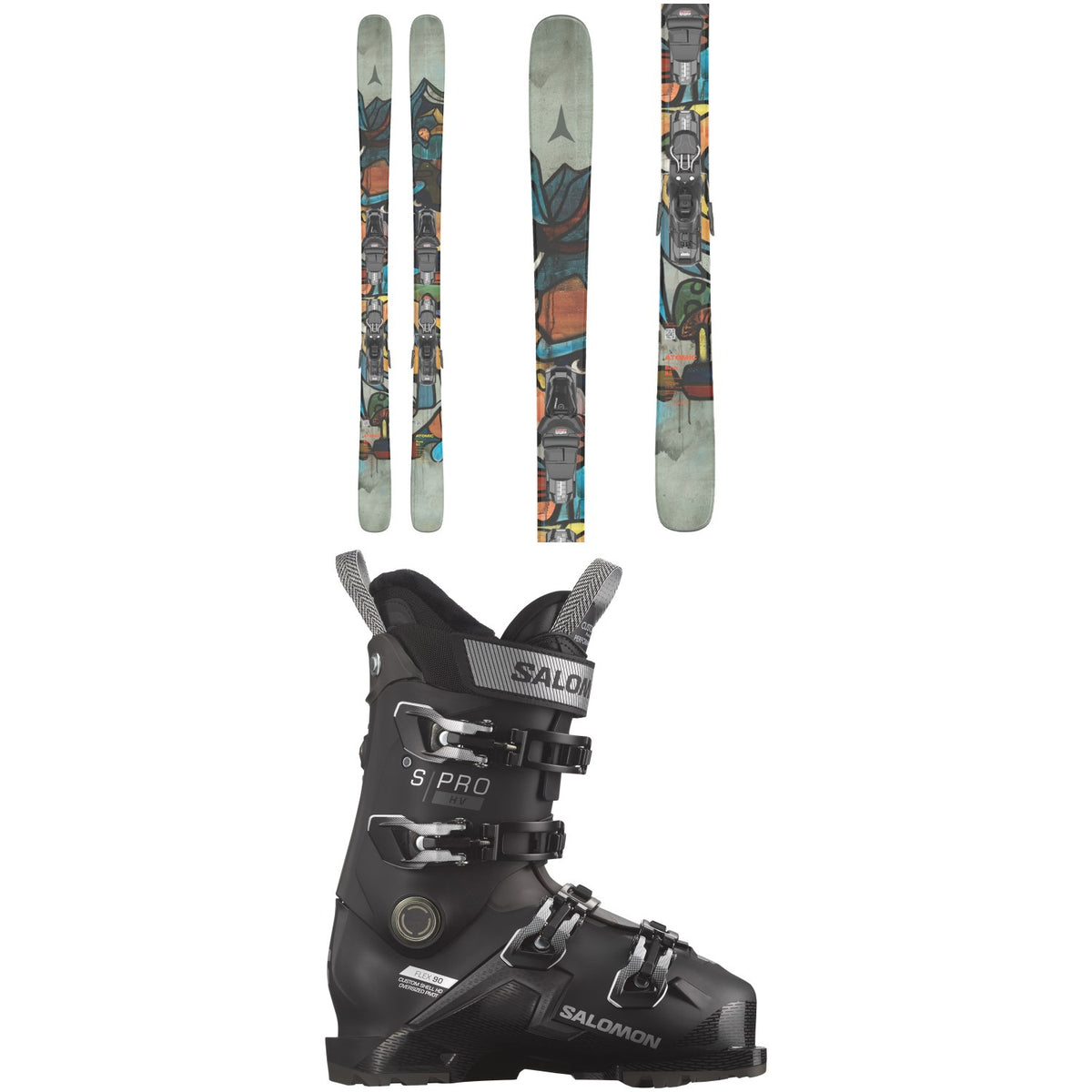 Atomic Bent 85 Skis + M10 GW Bindings + Salomon S/Pro HV 90 W Ski Boots - Women's