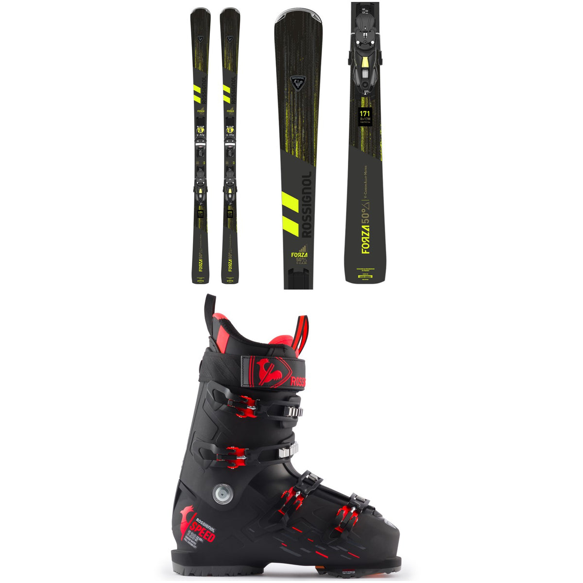 Rossignol Forza 50° V-Cam Skis + Konnect NX 12 Bindings + Rossignol Speed 120 HV+ GW Ski Boots 2025