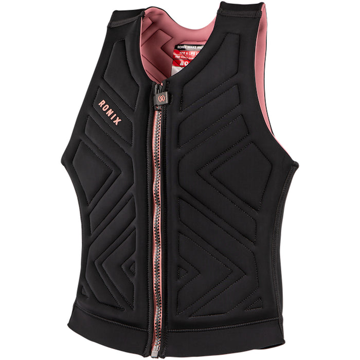 Ronix Moon Stone Impact Wake Vest - Women's Black/Rose Gold