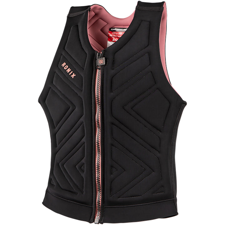 Ronix Moon Stone Impact Wake Vest - Women's Black/Rose Gold