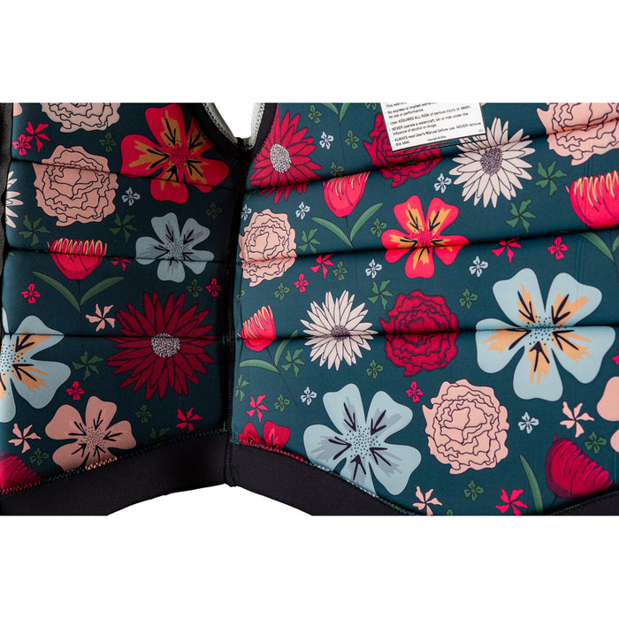 Ronix Rise Impact Wake Vest - Women's Mint/Floral