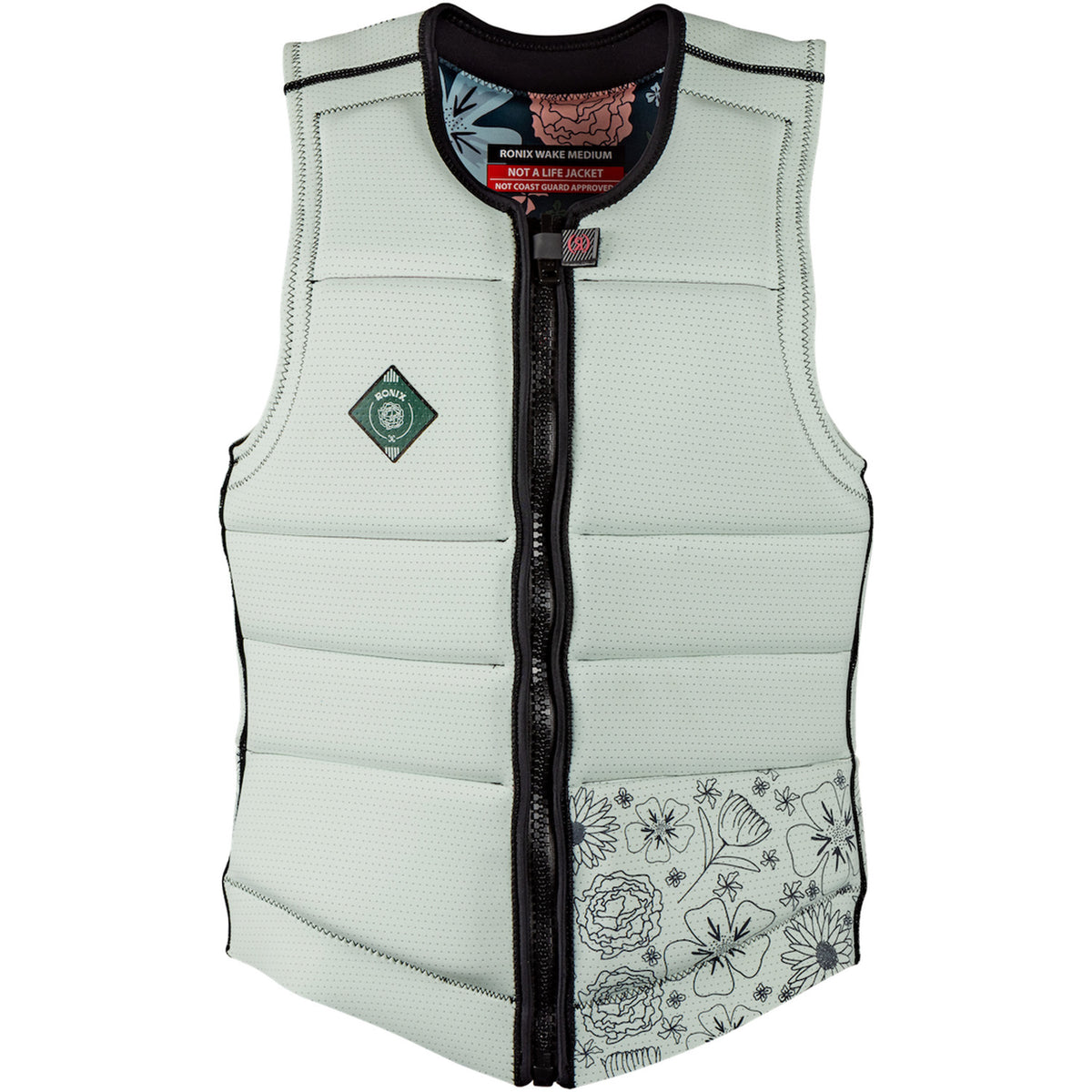 Ronix Rise Impact Wake Vest - Women's Mint/Floral