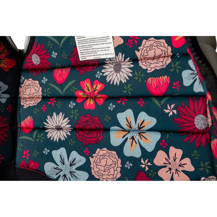 Ronix Rise Impact Wake Vest - Women's Mint/Floral