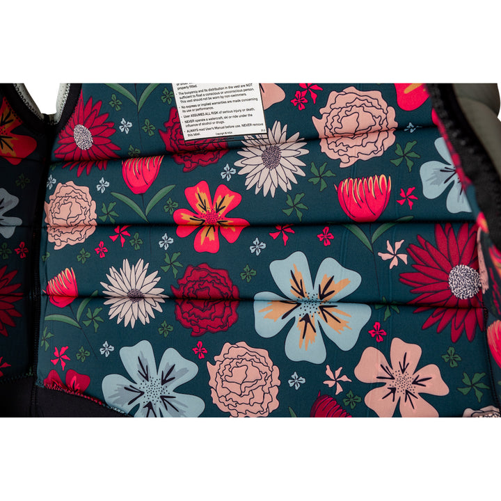 Ronix Rise Impact Wake Vest - Women's Mint/Floral