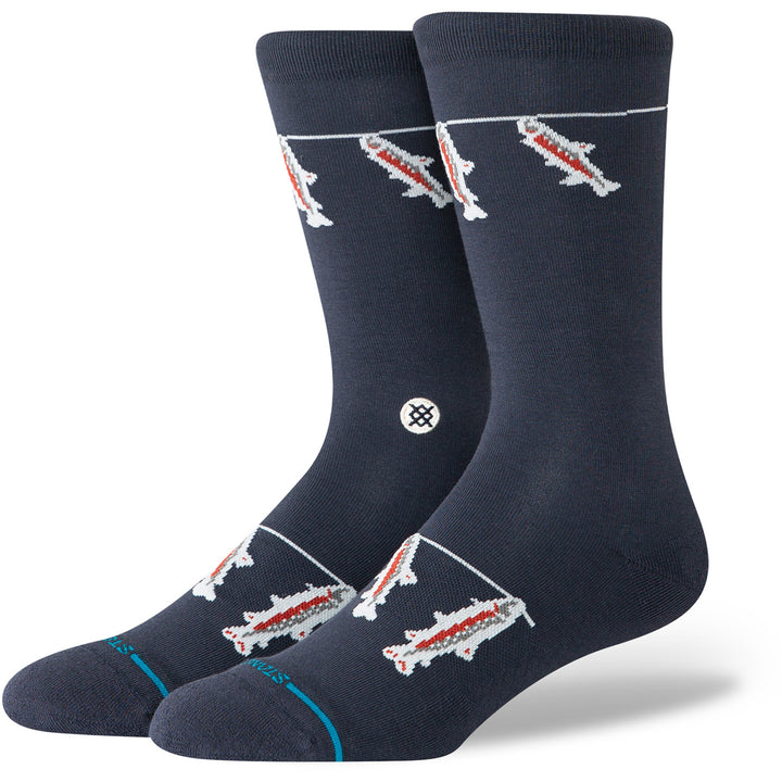 Stance Gone Fishin Crew Socks Navy
