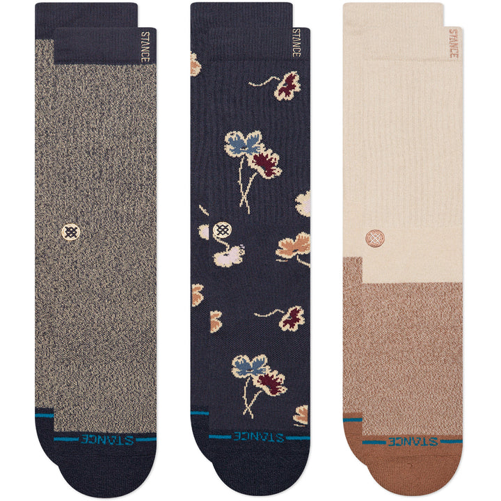 Stance Botanical Bliss 3 Pack Socks Navy