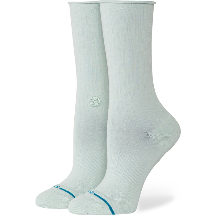 Stance Rolled Solid Crew Socks - Women's Paleblue