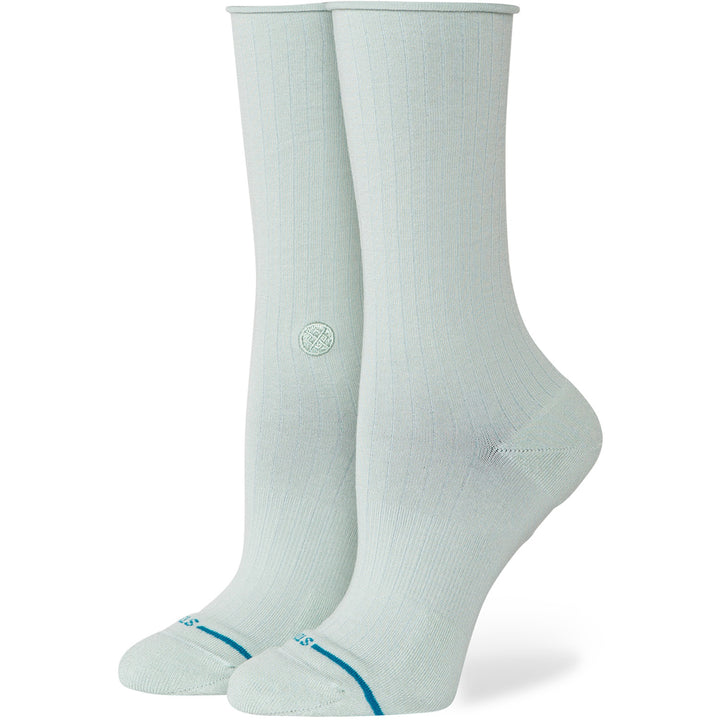 Stance Rolled Solid Crew Socks - Women's Paleblue