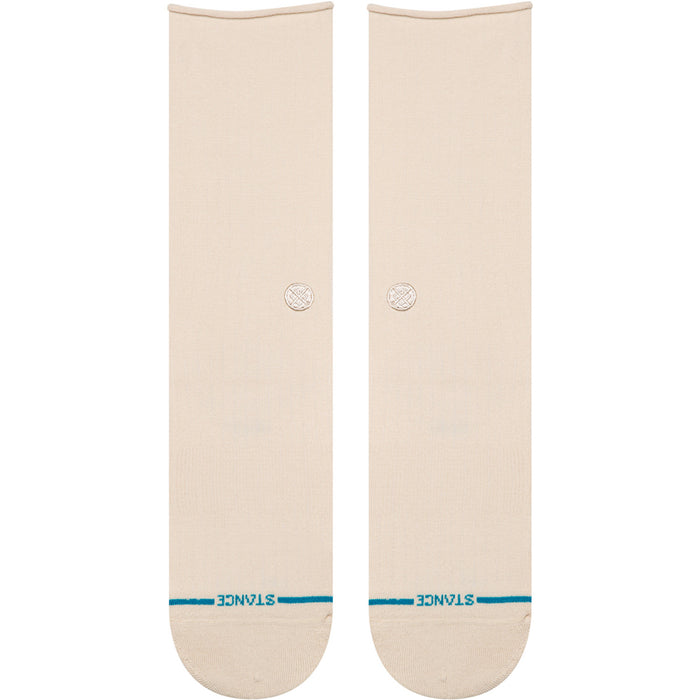 Stance Rolled Solid Crew Socks - Women's Oatmeal