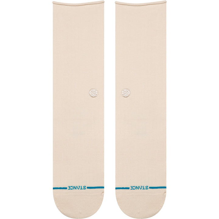 Stance Rolled Solid Crew Socks - Women's Oatmeal