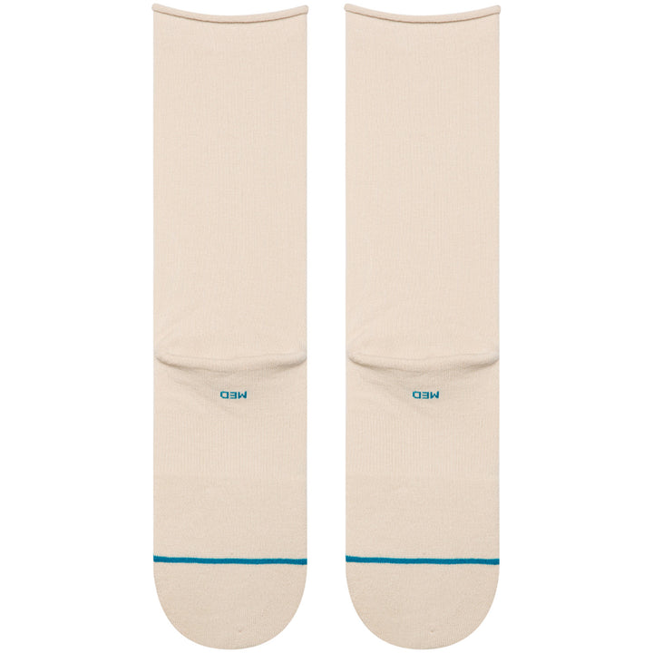 Stance Rolled Solid Crew Socks - Women's Oatmeal
