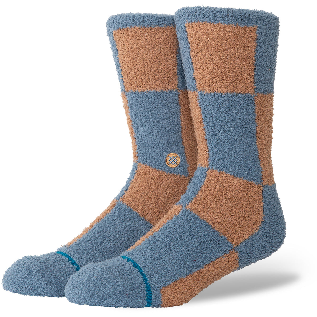 Stance Patchwork Cozy Crew Socks - Women's Seablue