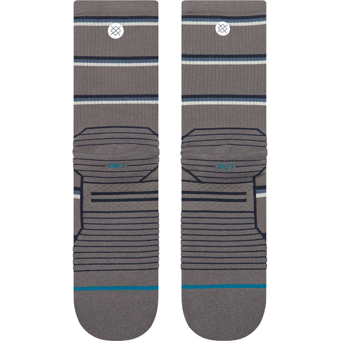 Stance Multistripe Run Ribbed Crew Socks Darkgrey