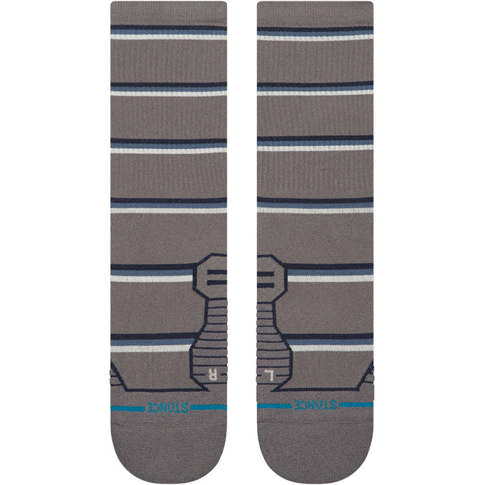 Stance Multistripe Run Ribbed Crew Socks Darkgrey