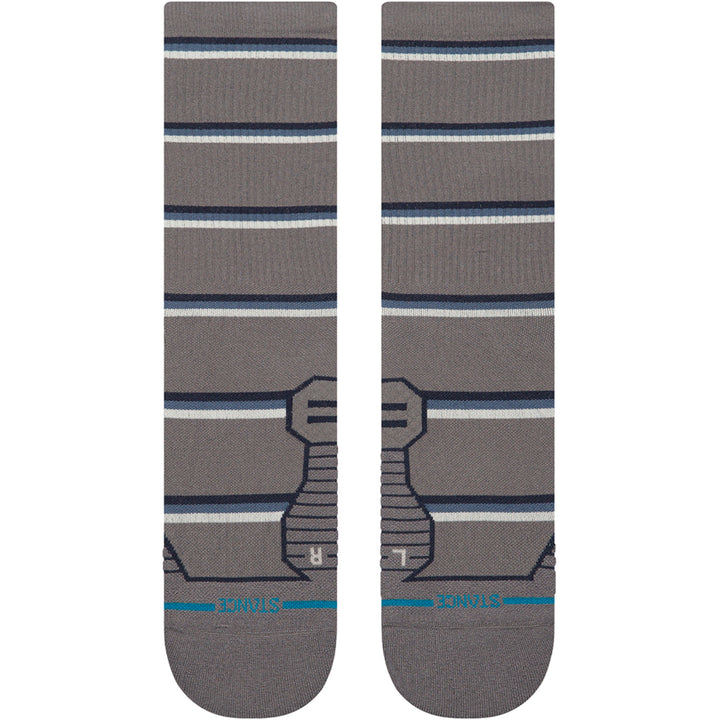 Stance Multistripe Run Ribbed Crew Socks Darkgrey