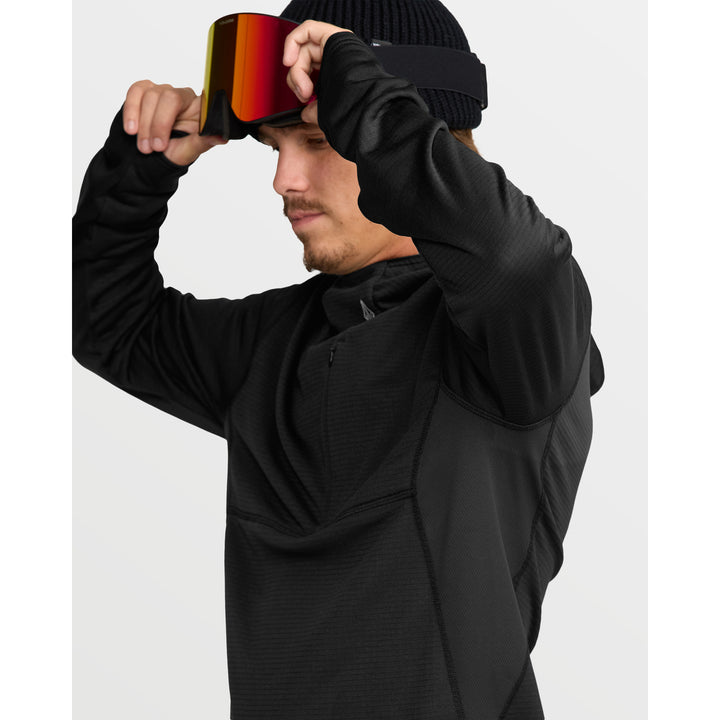 Volcom Gridlock Hooded Pullover Fleece - Men's Black